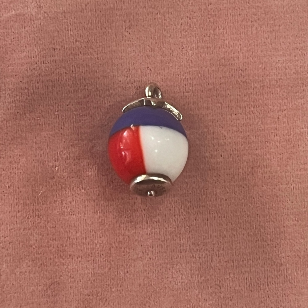 James Avery Texas flag glass bead DISCONTINUED